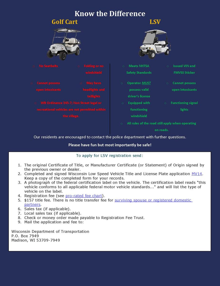 Low Speed Vehicle Information Page 2
