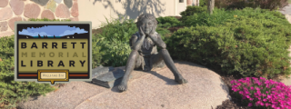 Library Statue with Logo