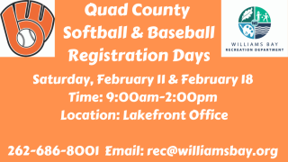 Quad County  Softball & Baseball Registration Days